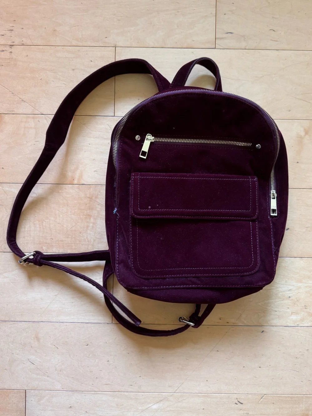 GAP Burgundy Mini Velvet Backpack Bag preppy classic ballet core retro luxury